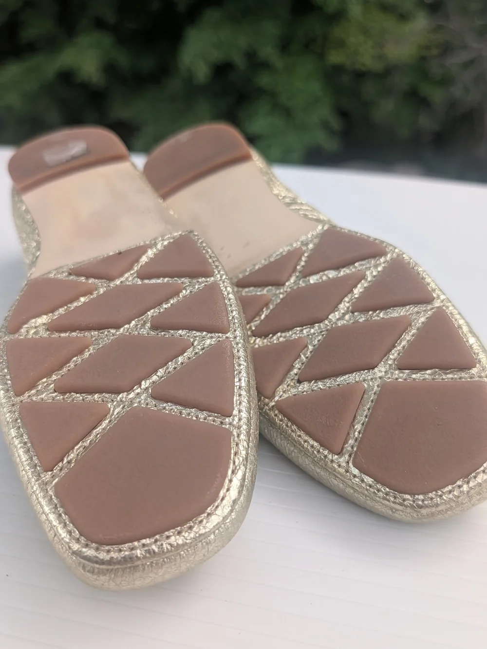 Tory Burch Laila Metallic Gold Bow Ballet Flats